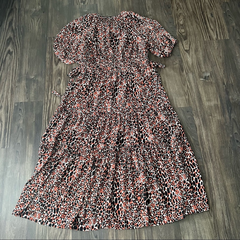 Scoop Animal Print Max Dress with Waist Ties - Picture 7 of 14